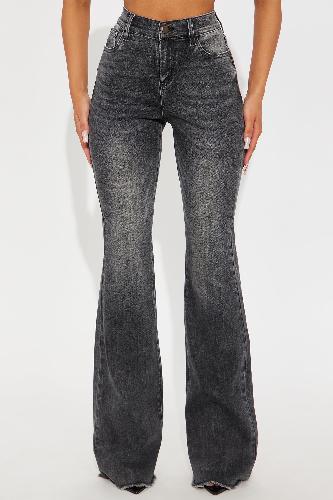Tall Best Behavior Stretch Flare Jean - Black Wash