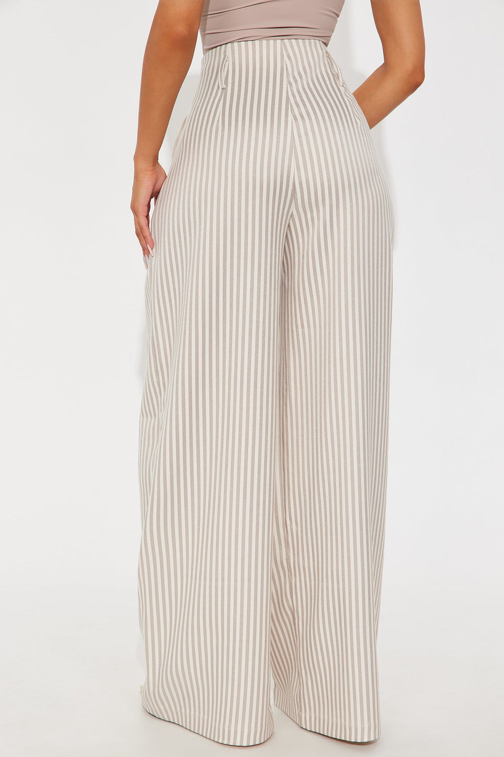 Nara Stripe Twill Trouser - Tan/Multi