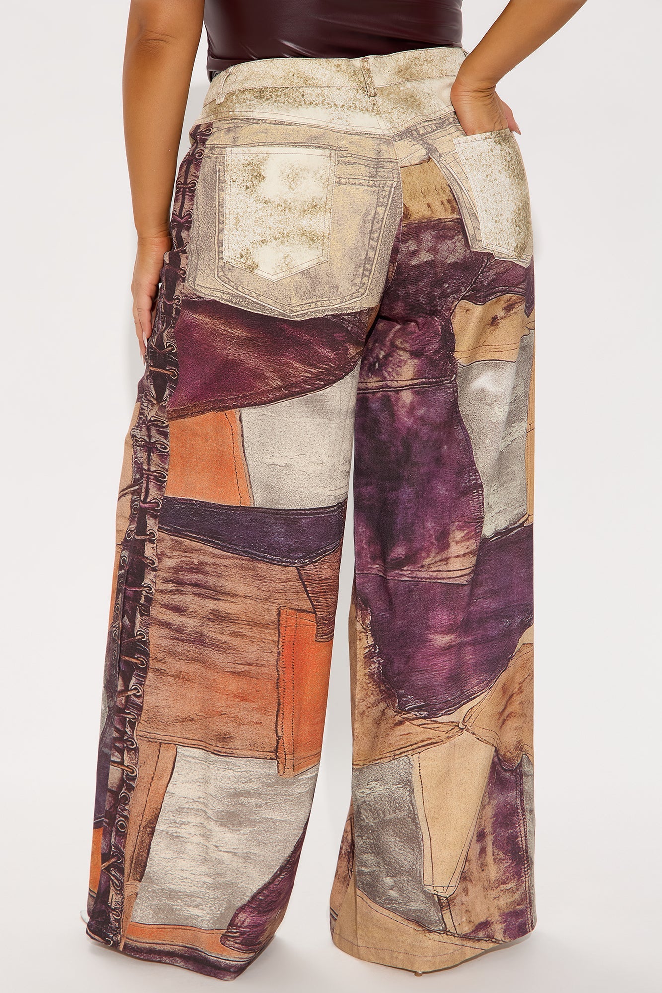 Mixed Emotions Wide Leg Pant - Multi Color