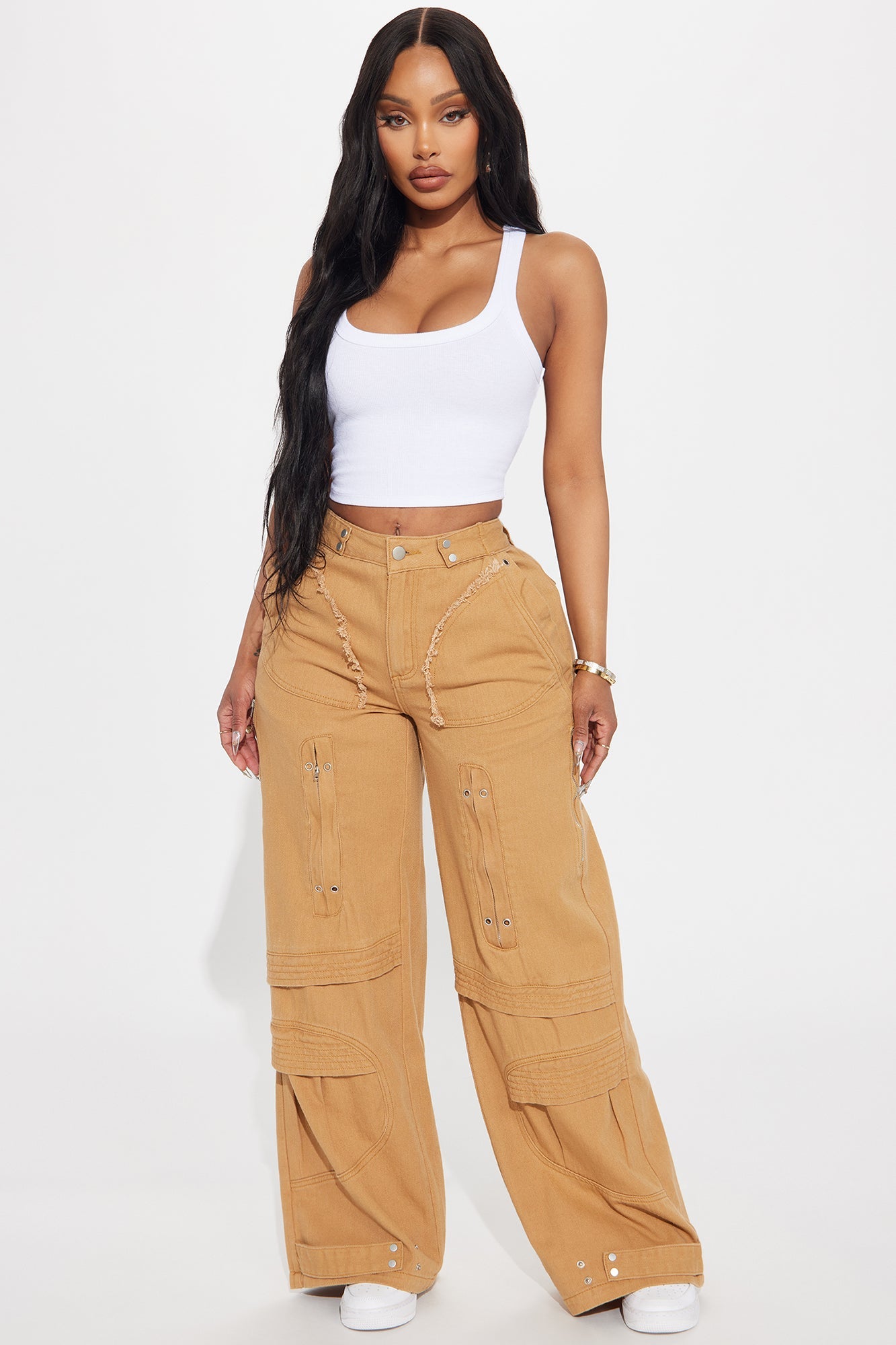 Teresa Scoop Neck Tank Top - White