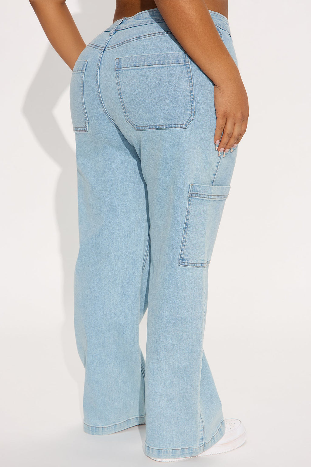 Newport Stretch Seamed Straight Leg Jeans - Light Wash