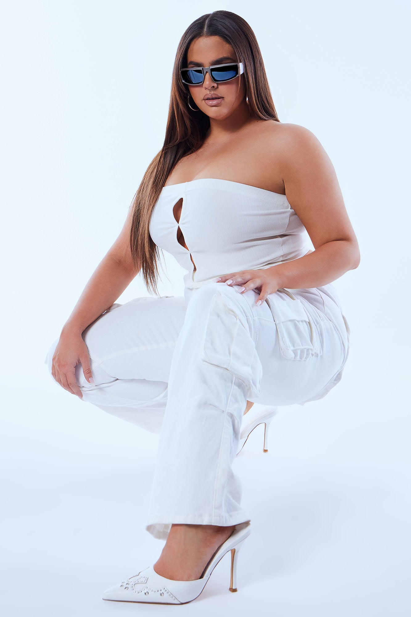 City Streets Stretch Cargo Jean - Ivory