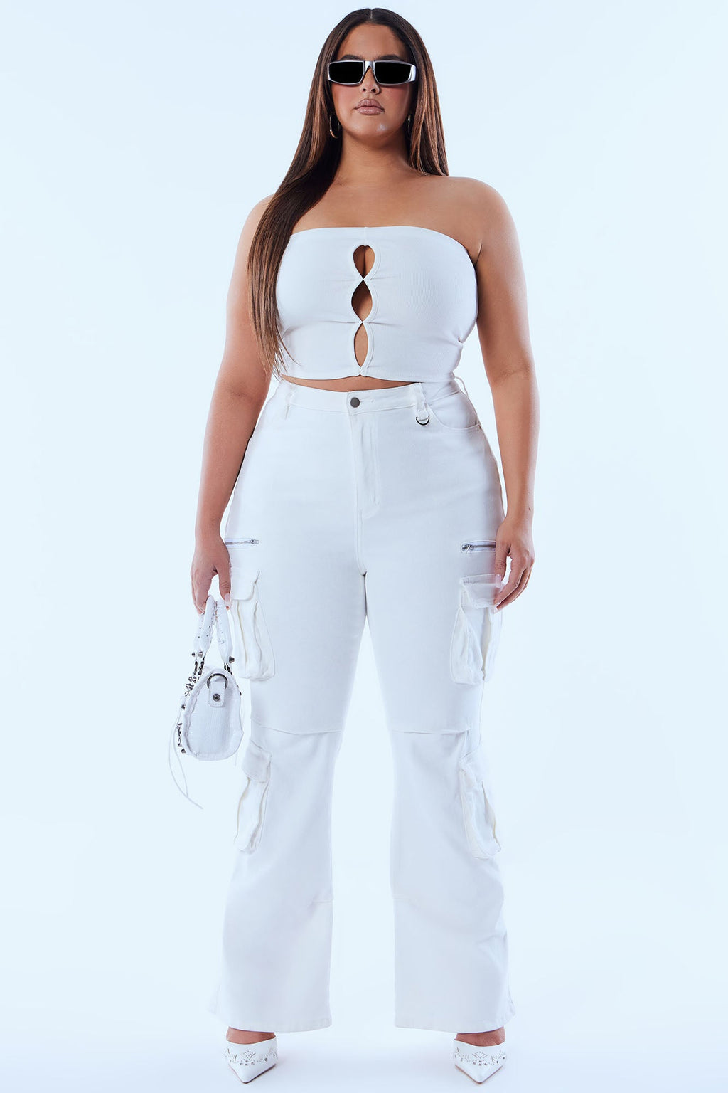 City Streets Stretch Cargo Jean - Ivory