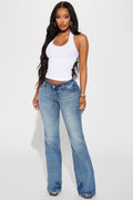 Can't Compete Low Rise Stretch Bootcut Jean - Medium Wash