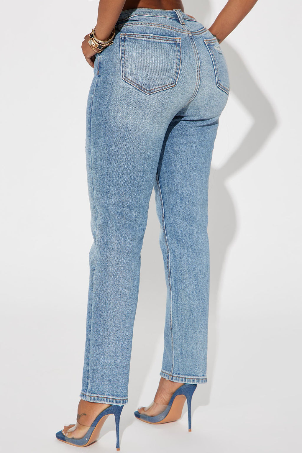 Mama Said 90s High Rise Mom Jeans - Medium Wash