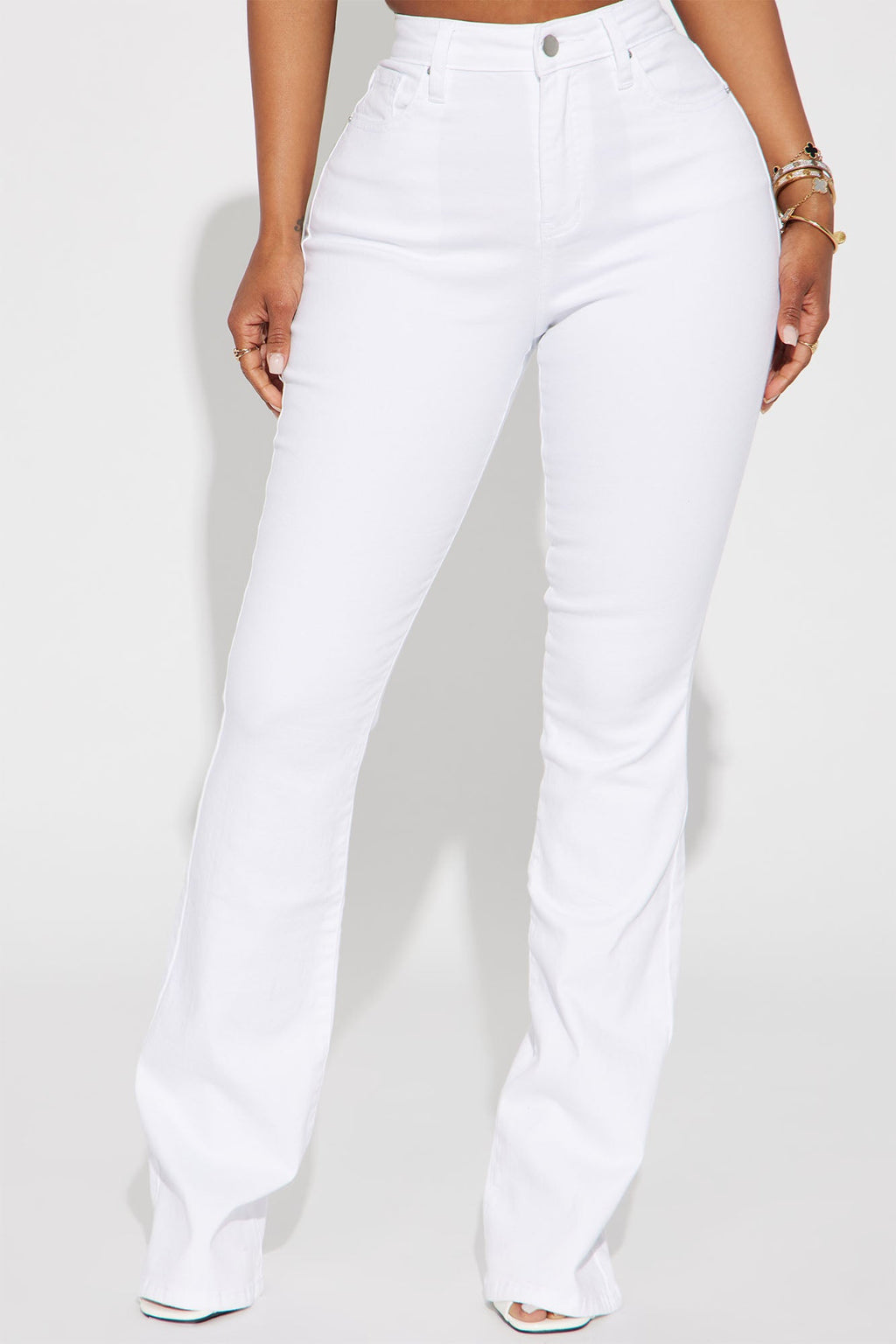 Summer Skies Stretch Bootcut Jeans - White