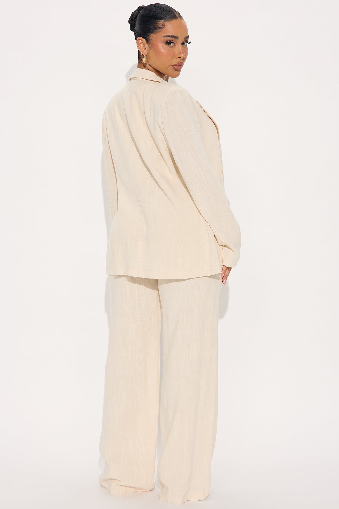 Essential Linen Pant Set - Beige