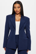 Kendall Hourglass Fitted Blazer - Navy