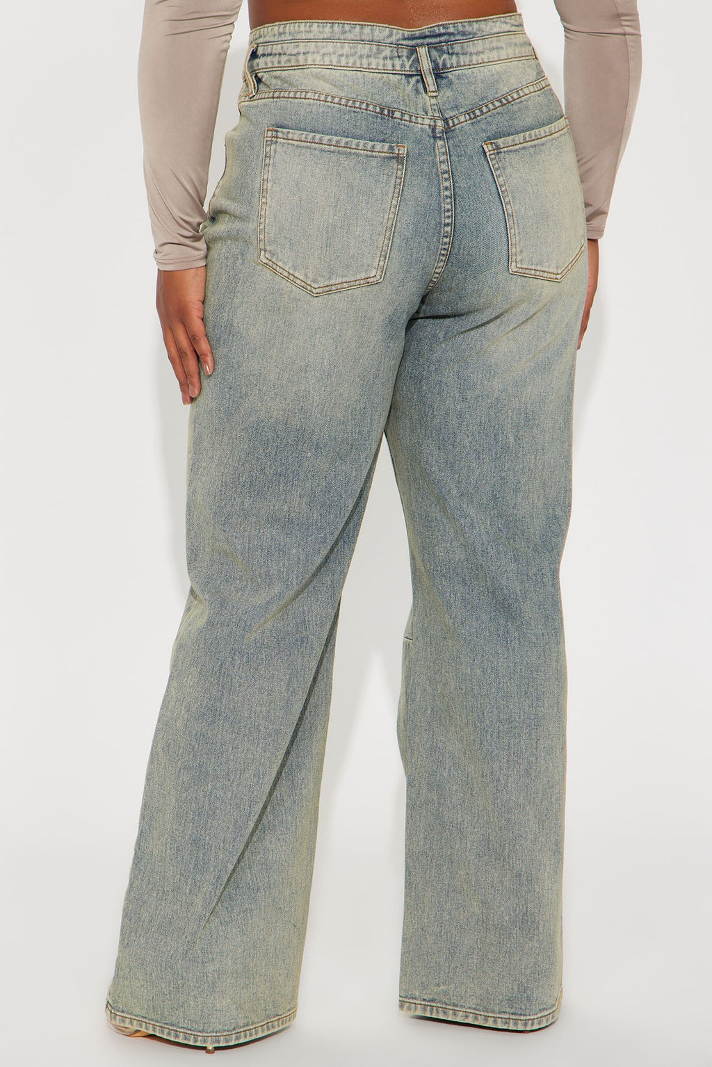 Tall Artesia Tinted Baggy Non Stretch Jeans - Light Wash