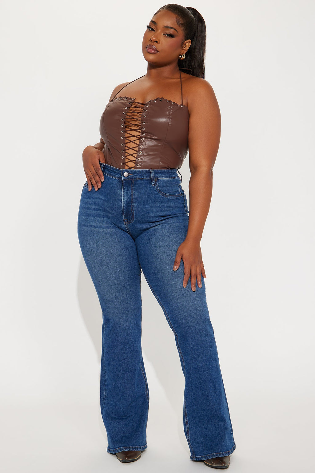 Tall Audrey Booty Lifting Stretch Flare Jeans - Dark Wash