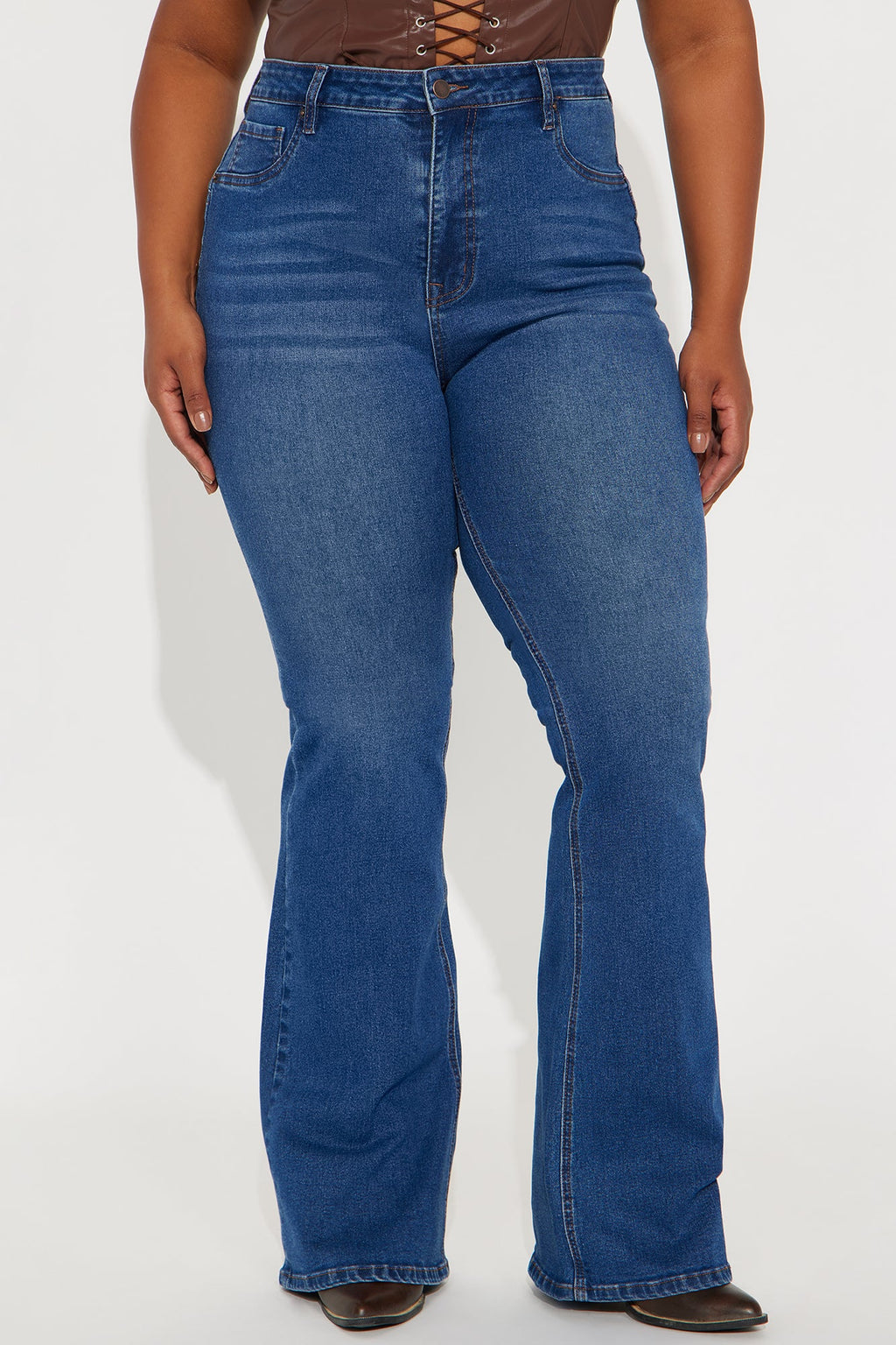Tall Audrey Booty Lifting Stretch Flare Jeans - Dark Wash