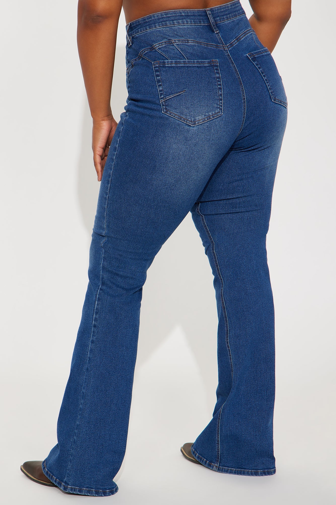 Tall Audrey Booty Lifting Stretch Flare Jeans - Dark Wash