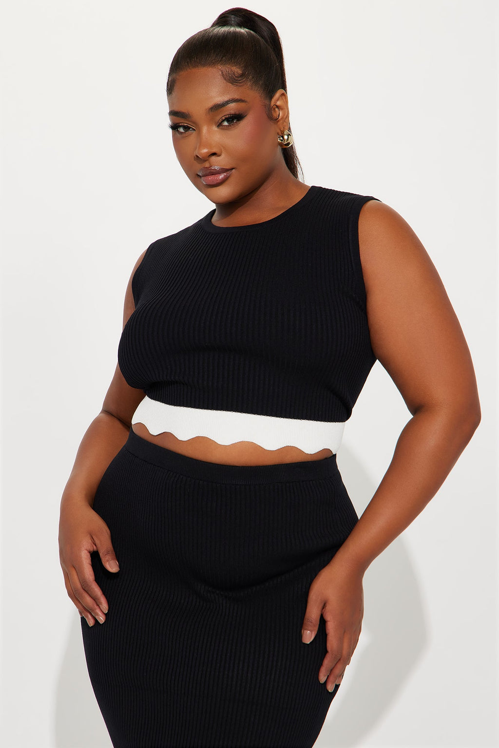 Melissa Sweater Maxi Skirt Set - Black