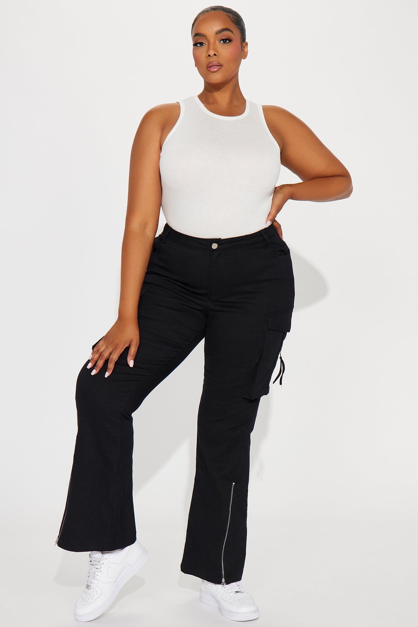 Chloe Crew Neck Tank Top - White