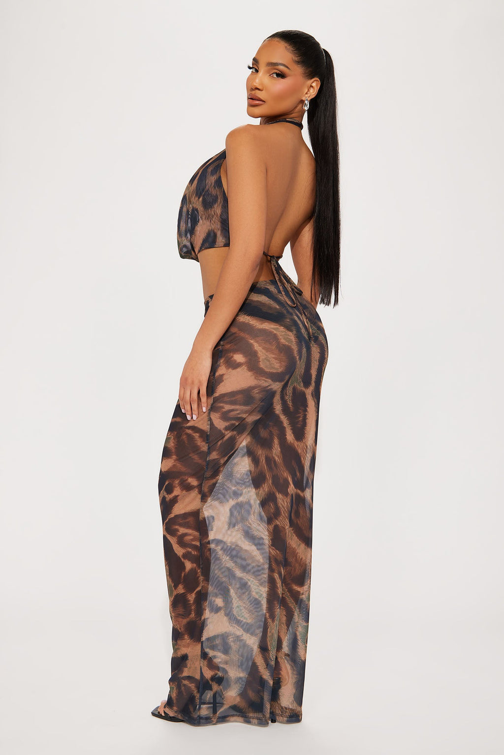 Living Wild Mesh Skirt Set - Leopard