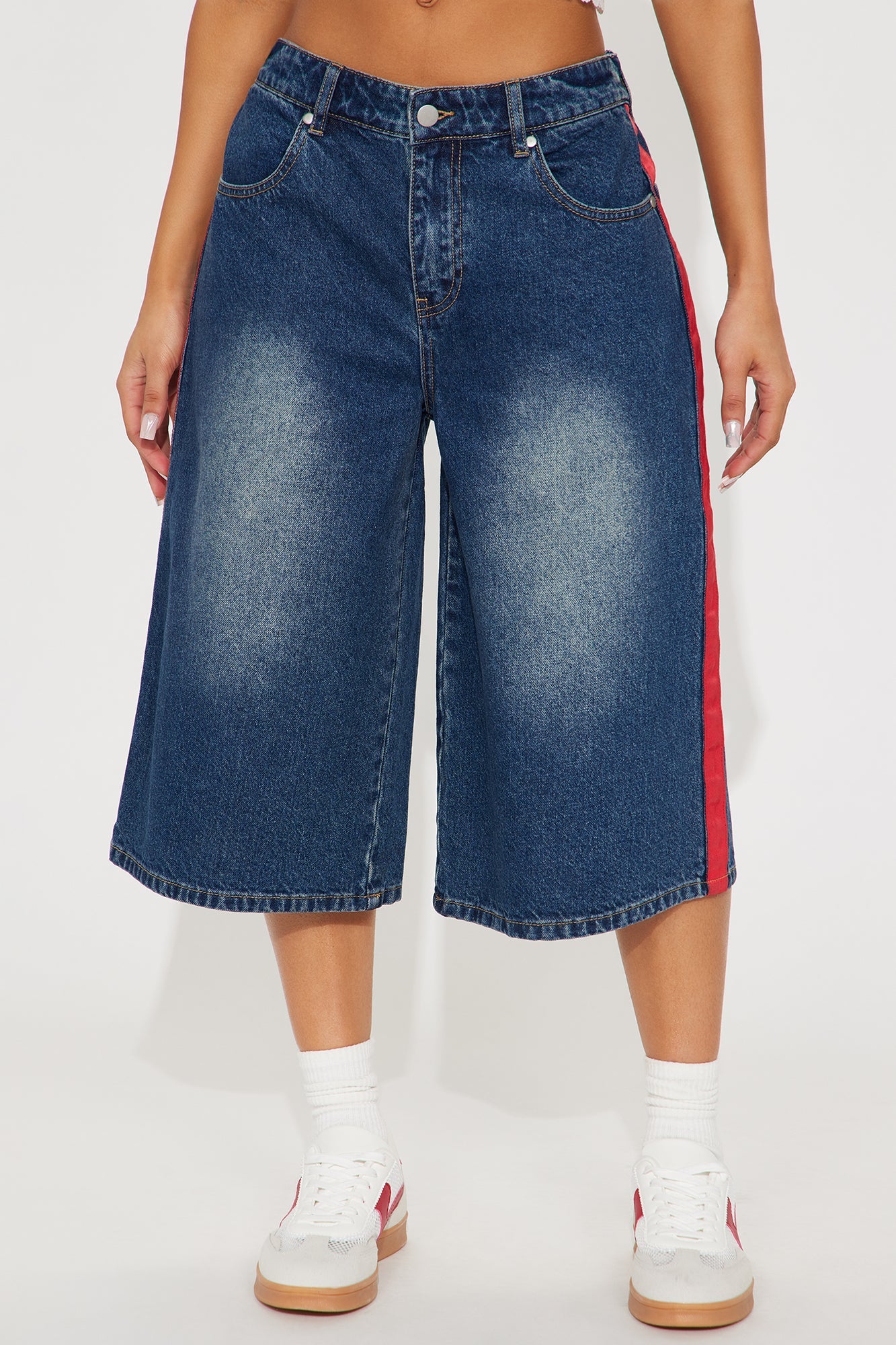 Game Day Denim Jorts - Dark Wash