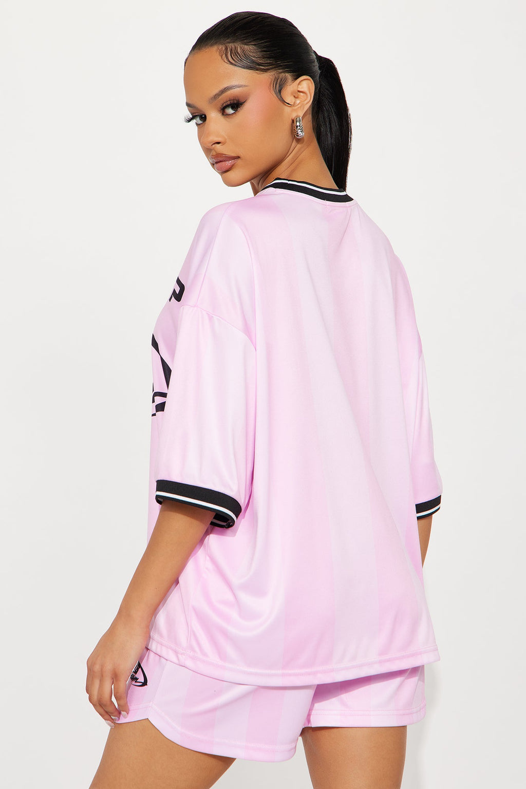 Girls Take The Win Short Set - Pink/combo