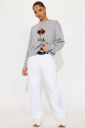 Allegra Barrel Pant - White