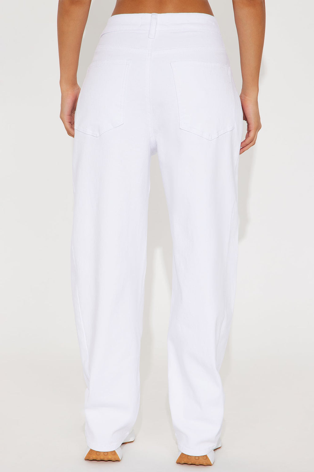 Allegra Barrel Pant - White