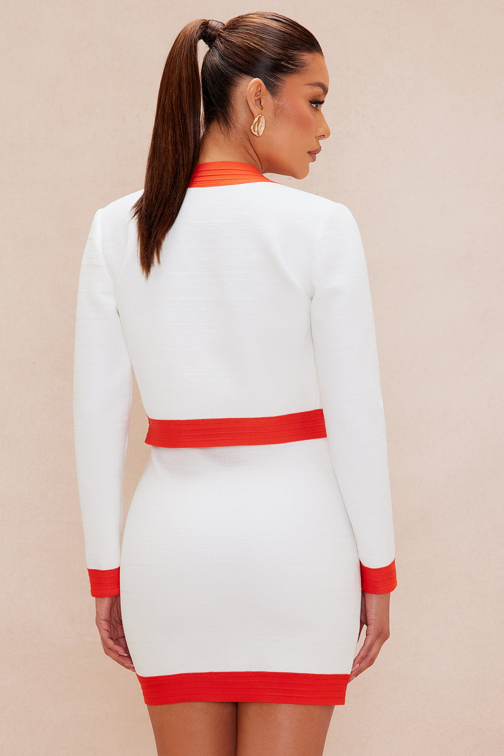 Bailey Bandage Mini Dress Set - White/combo