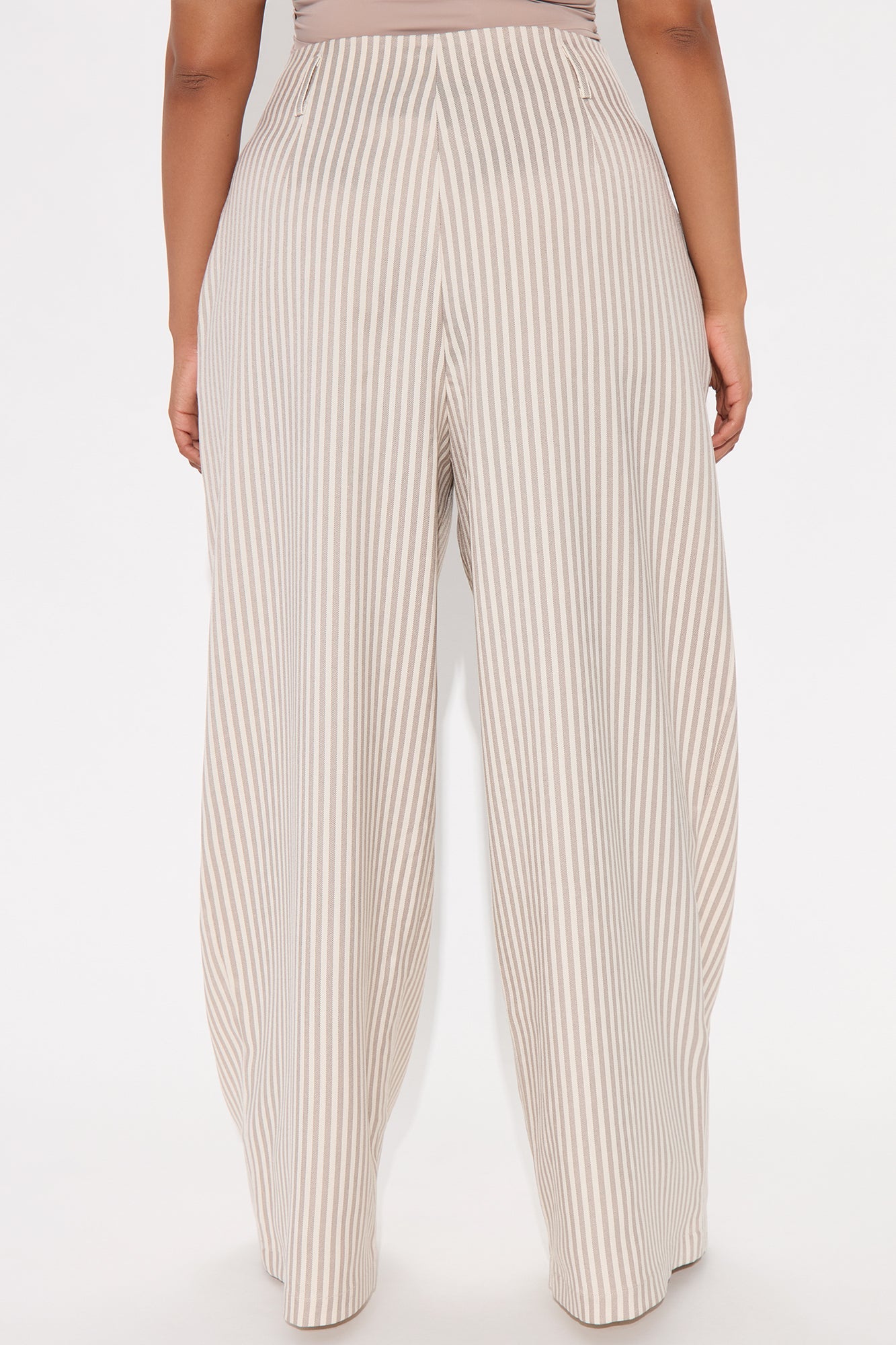 Nara Stripe Twill Trouser - Tan/Multi