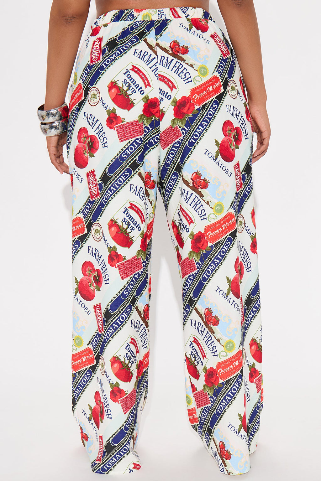 Just Having Fun Wide Leg Pants - White/combo