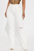 Up Next Stretch Flare Jeans - White