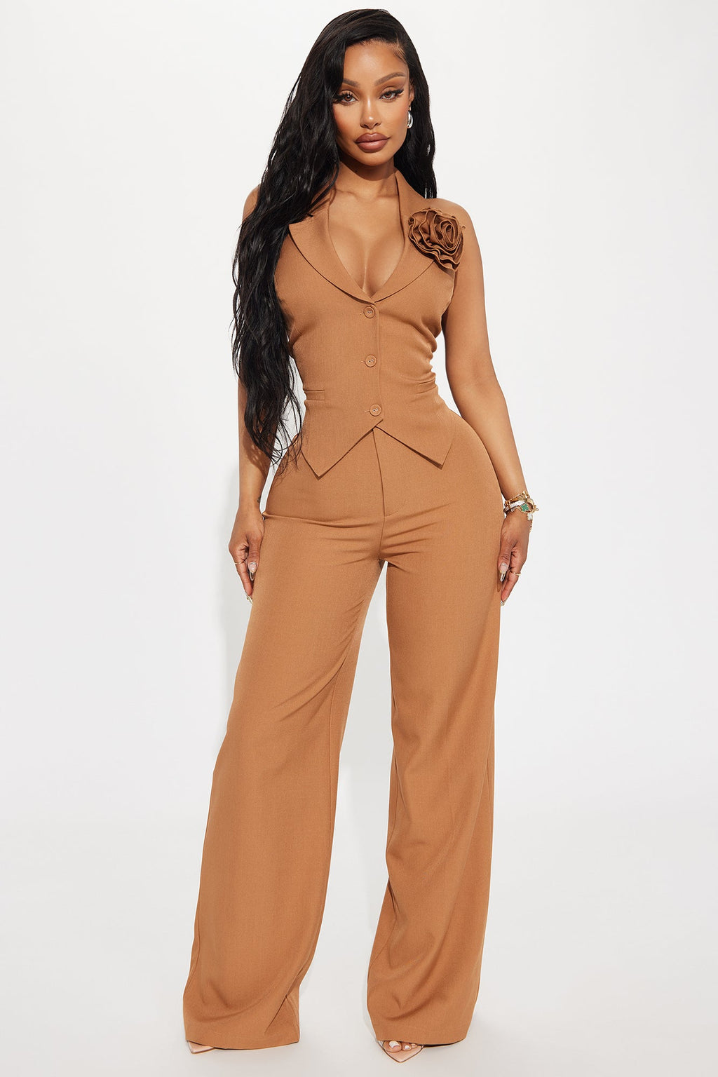 Elle Pant Set - Taupe