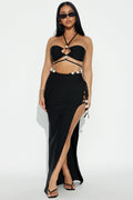Twilight Kisses Bandage Maxi Skirt Set - Black