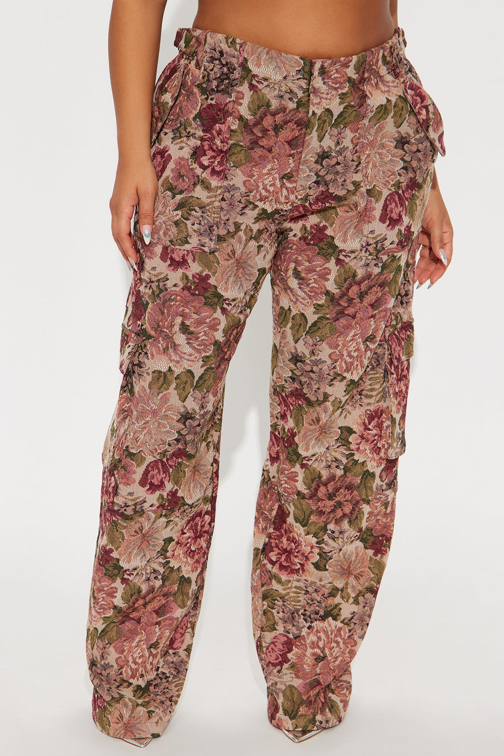Expensive Taste Jacquard Cargo Pant - Mauve/combo