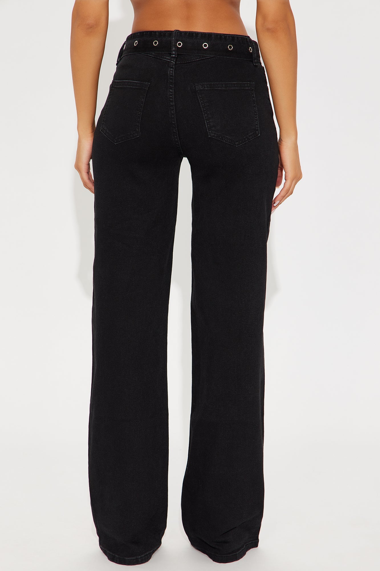 She's Got You Embellished Wide Leg Denim Jeans - Black