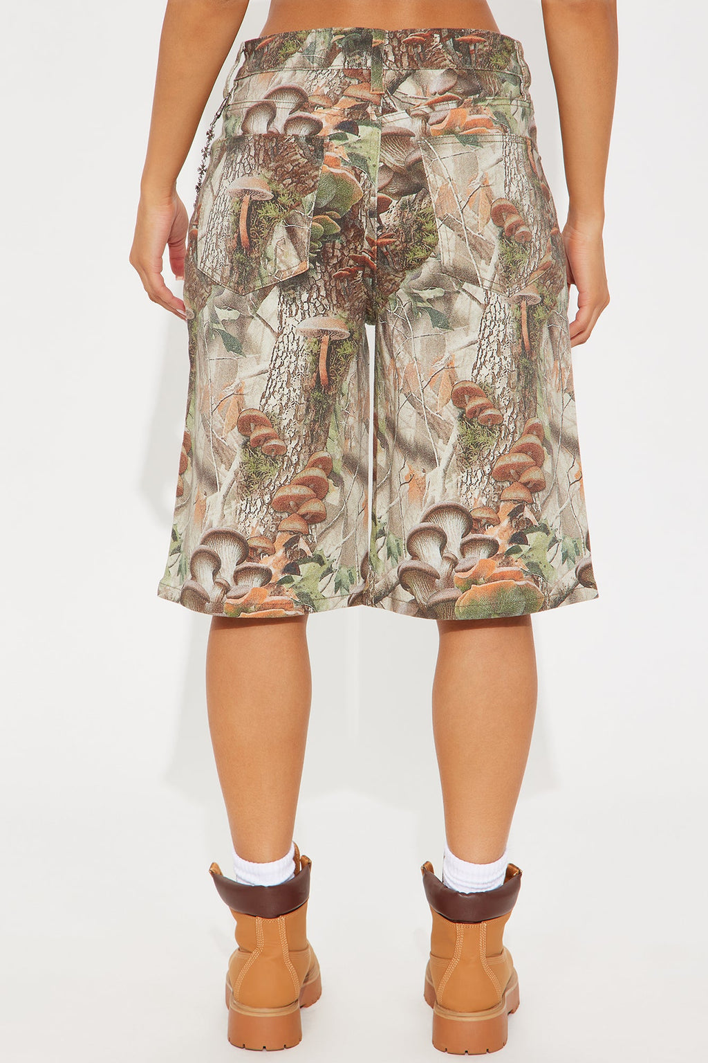 Weekend Trip Denim Jorts - Taupe/combo