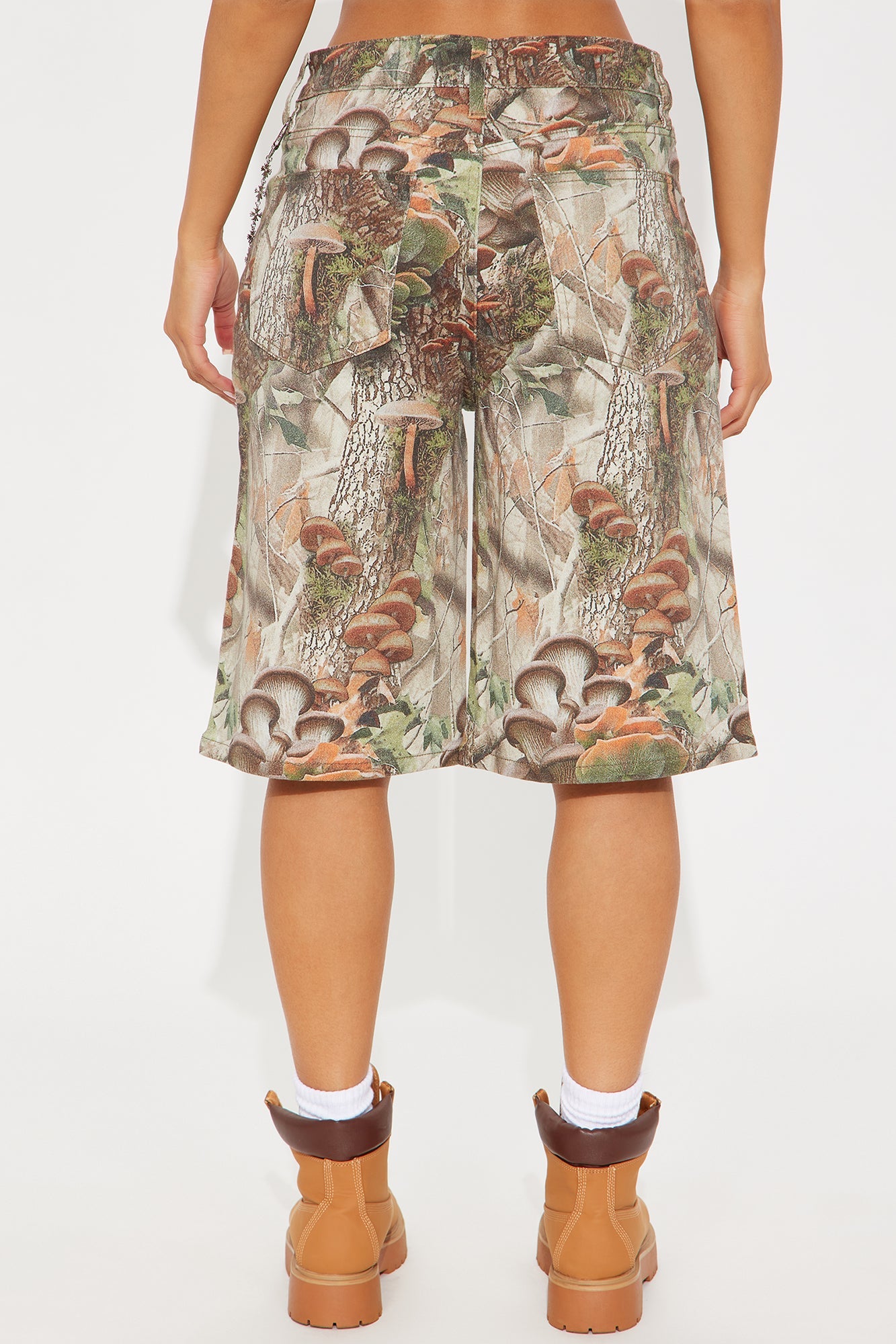 Weekend Trip Denim Jorts - Taupe/combo