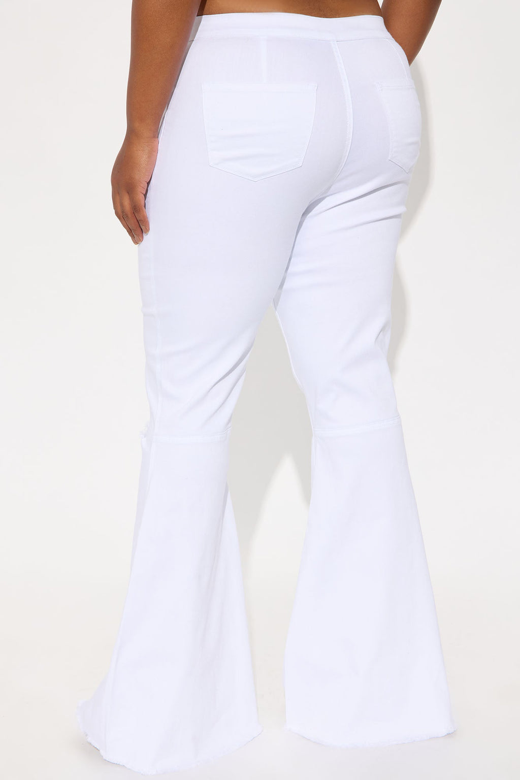 Mystery Solved Extreme Bell Bottom Jeans - White