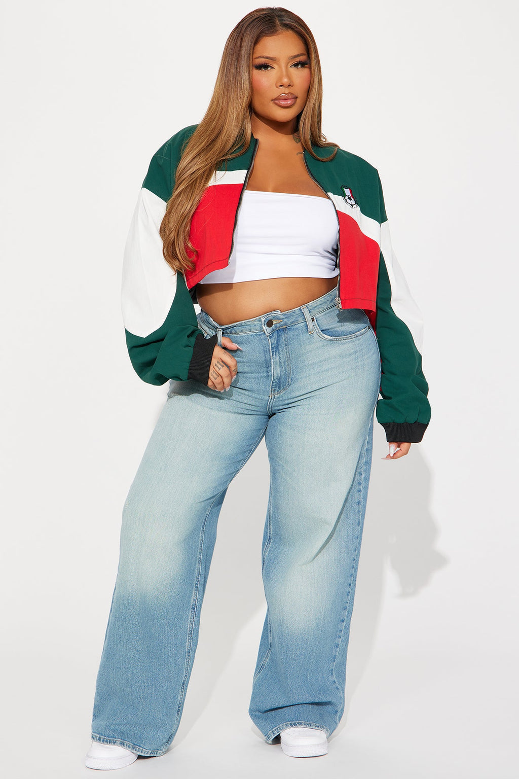 Mexico Champs Bomber Jacket - Green/combo