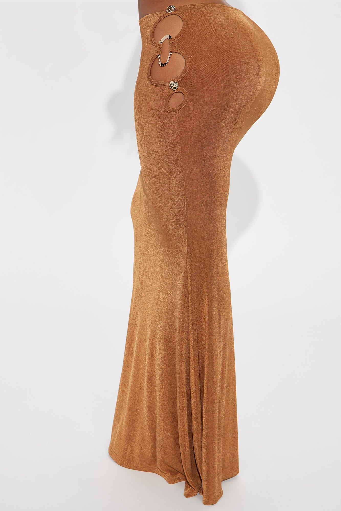 Sienna Slinky Knit Mermaid Maxi - Brown