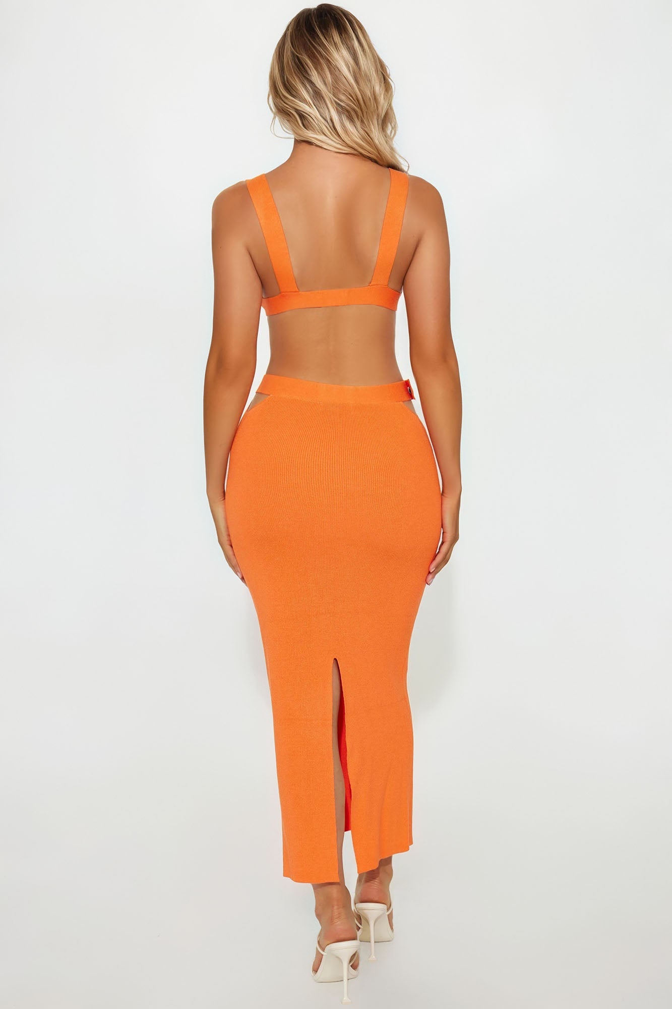 Leaving Now Skirt Set - Orange