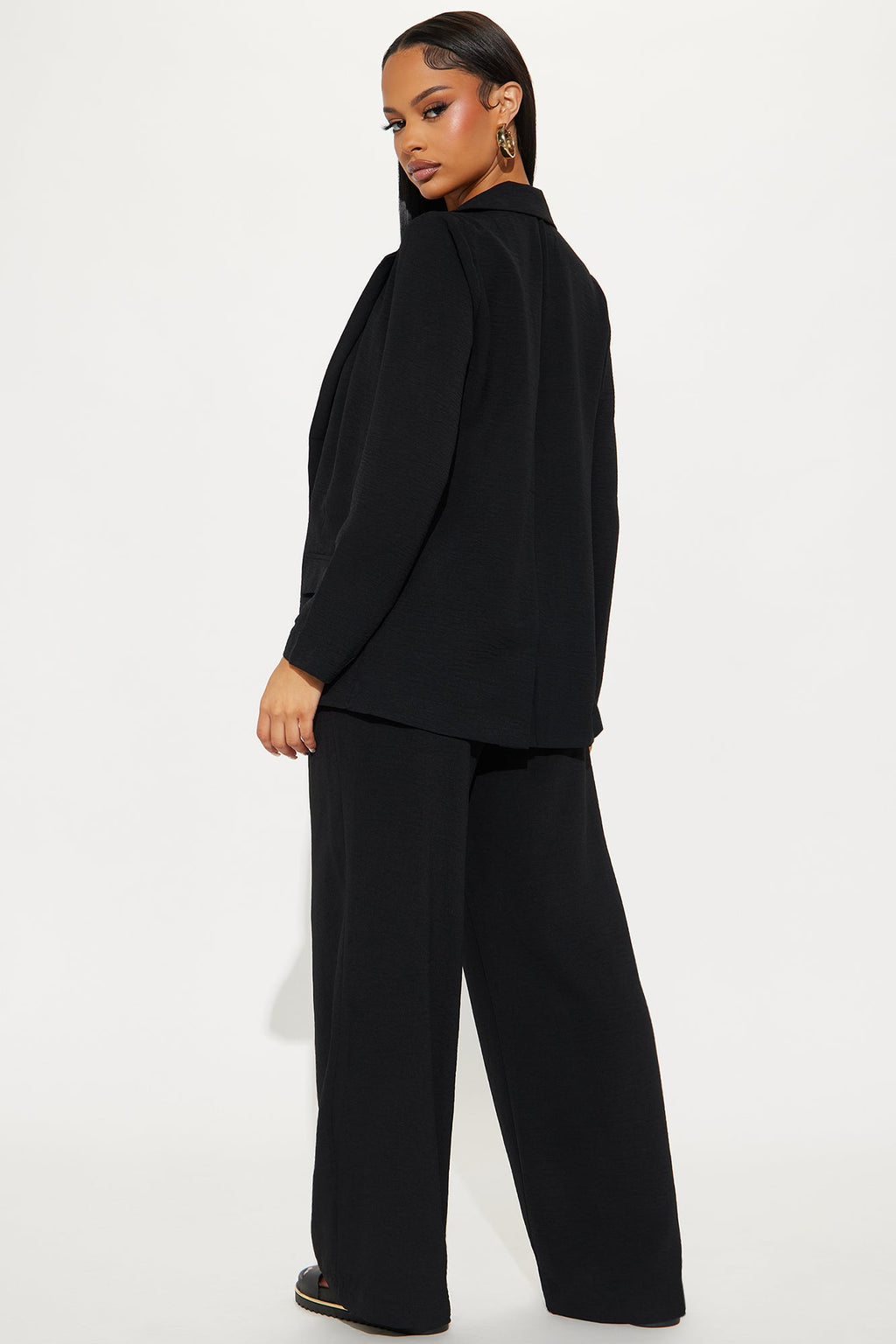 Level Up Blazer Pant Set - Black