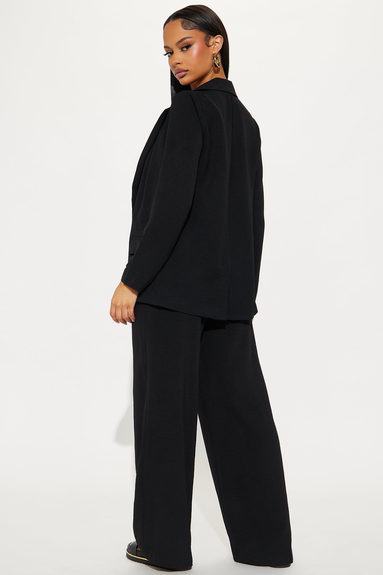 Level Up Blazer Pant Set - Black