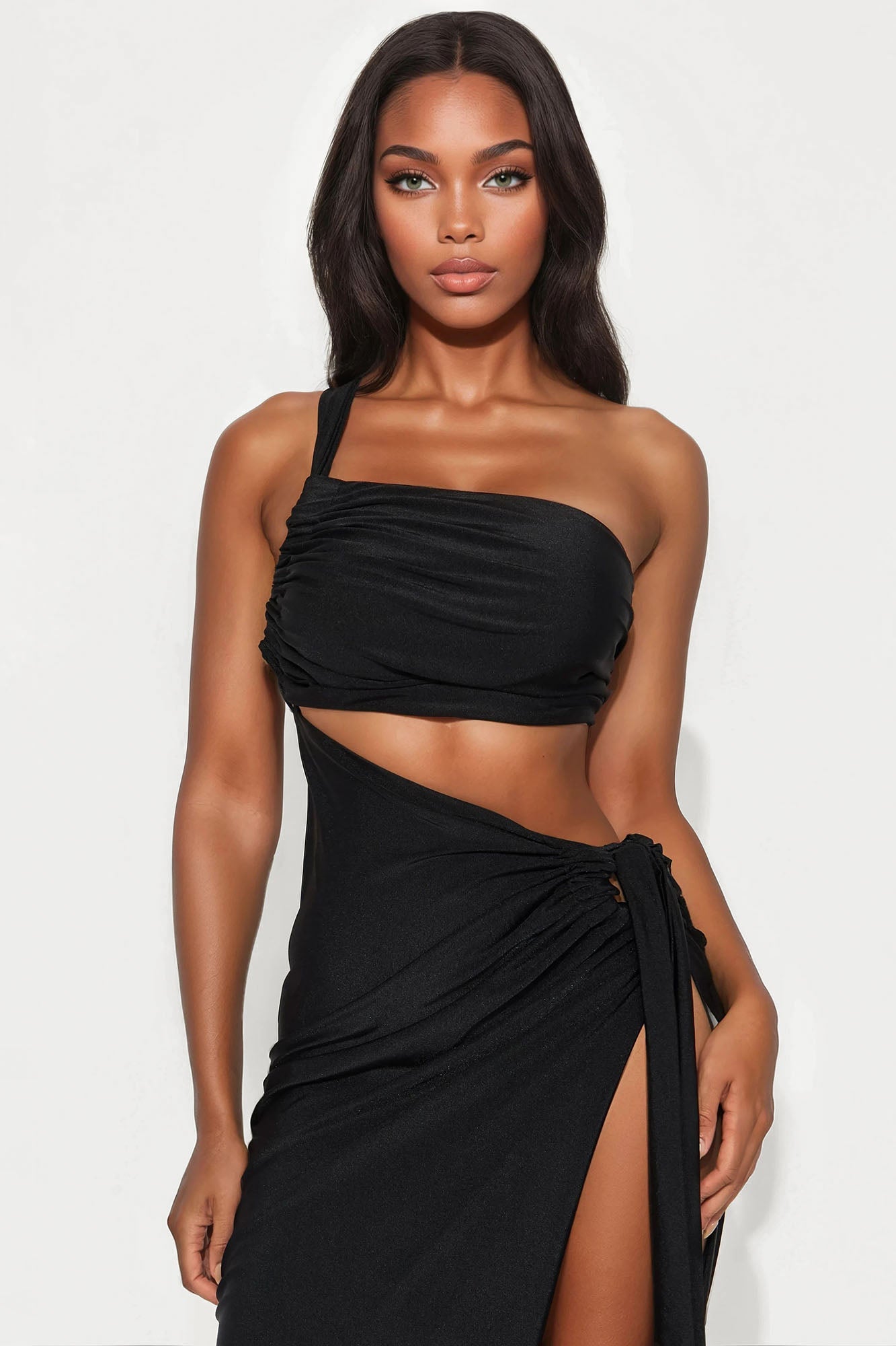 On The Islands Asymmetrical Maxi Dress - Black