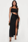 On The Islands Asymmetrical Maxi Dress - Black