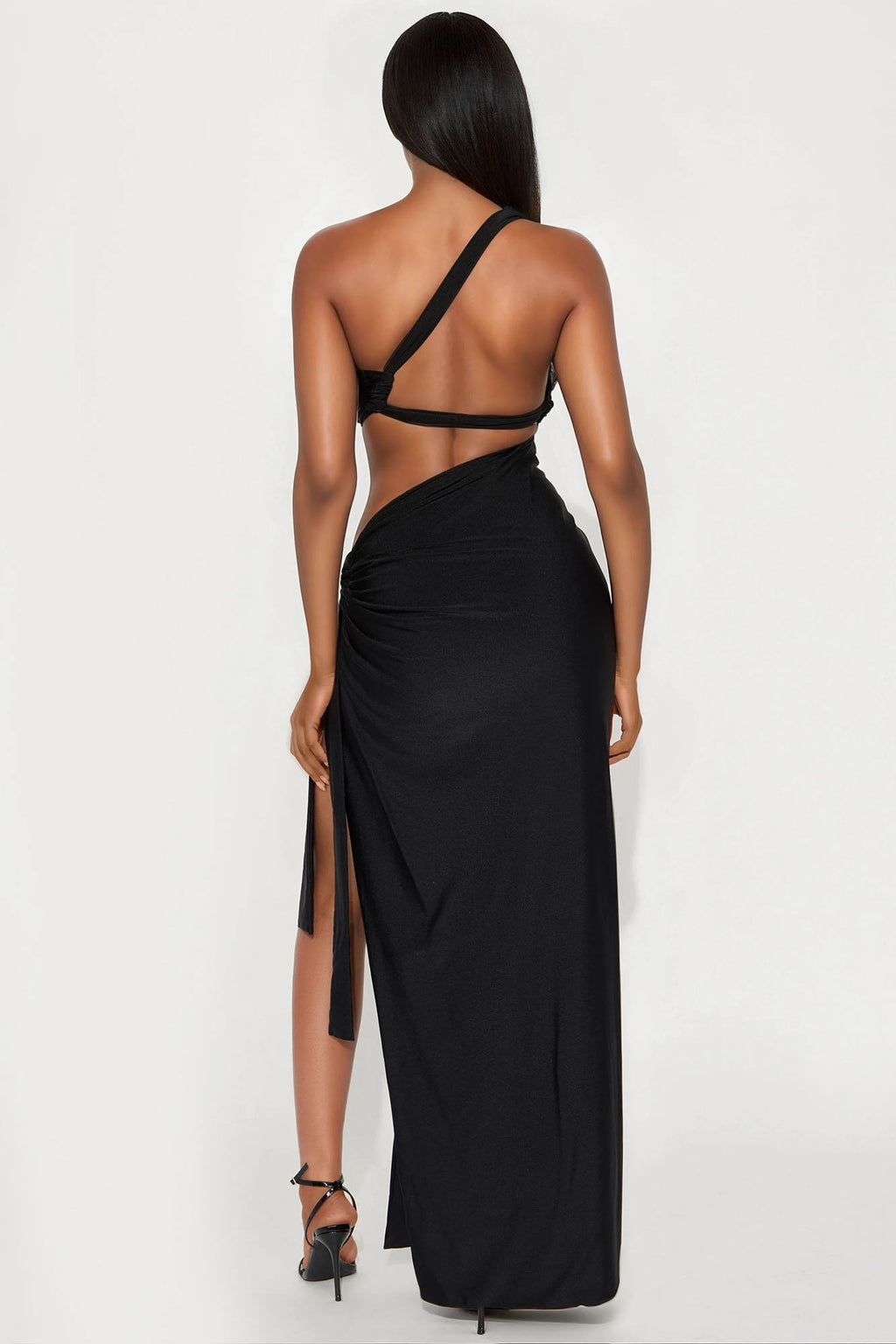 On The Islands Asymmetrical Maxi Dress - Black