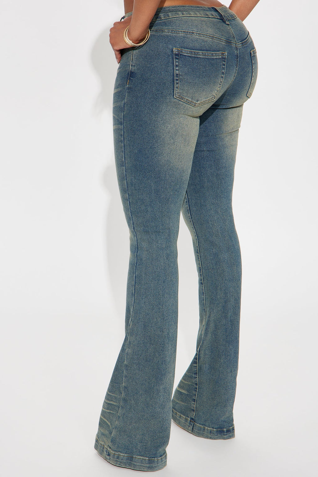 Paris Low Rise Stretch Flare Jeans - Vintage Wash