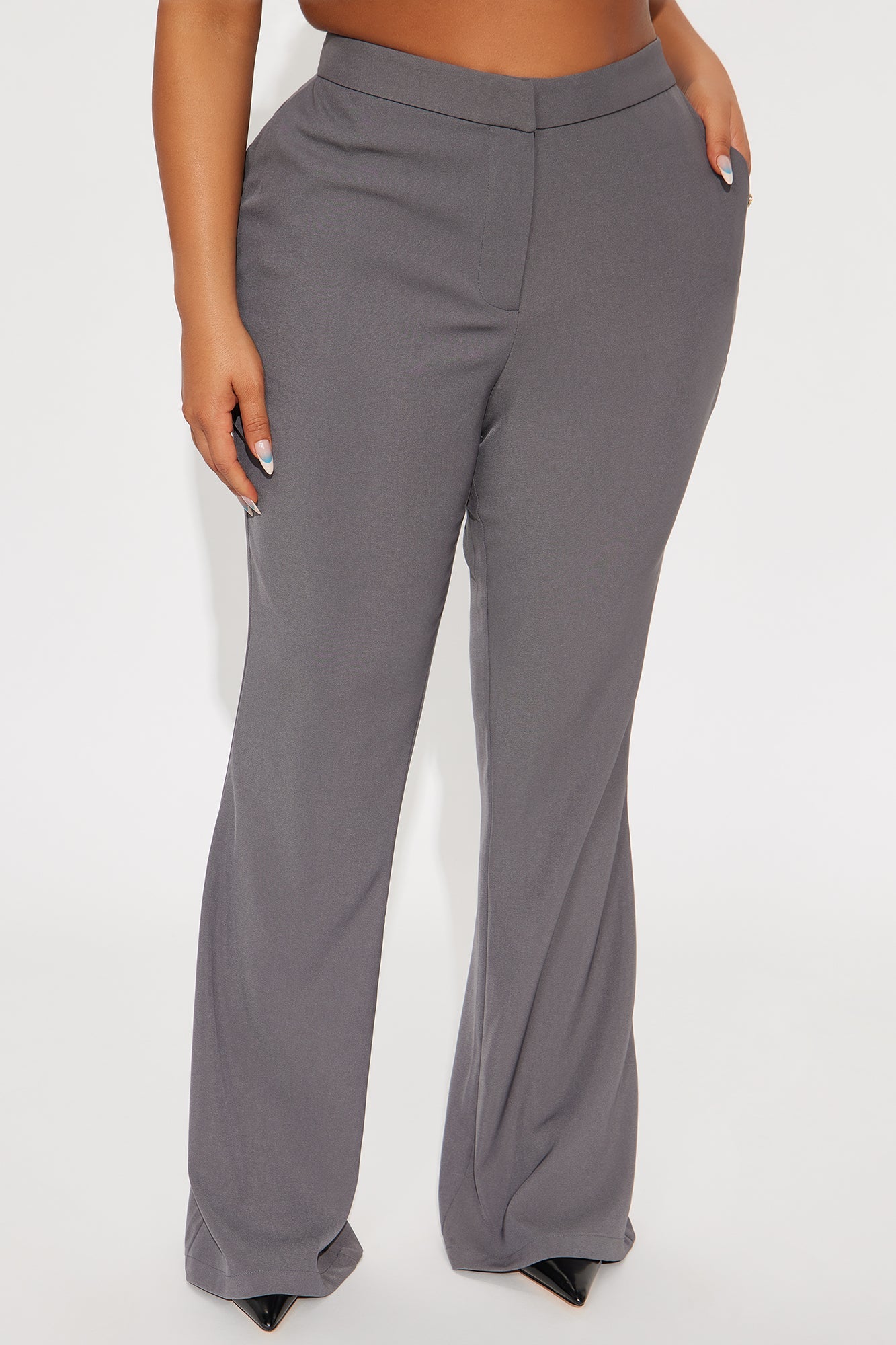 Breaking Even Flare Trouser - Grey