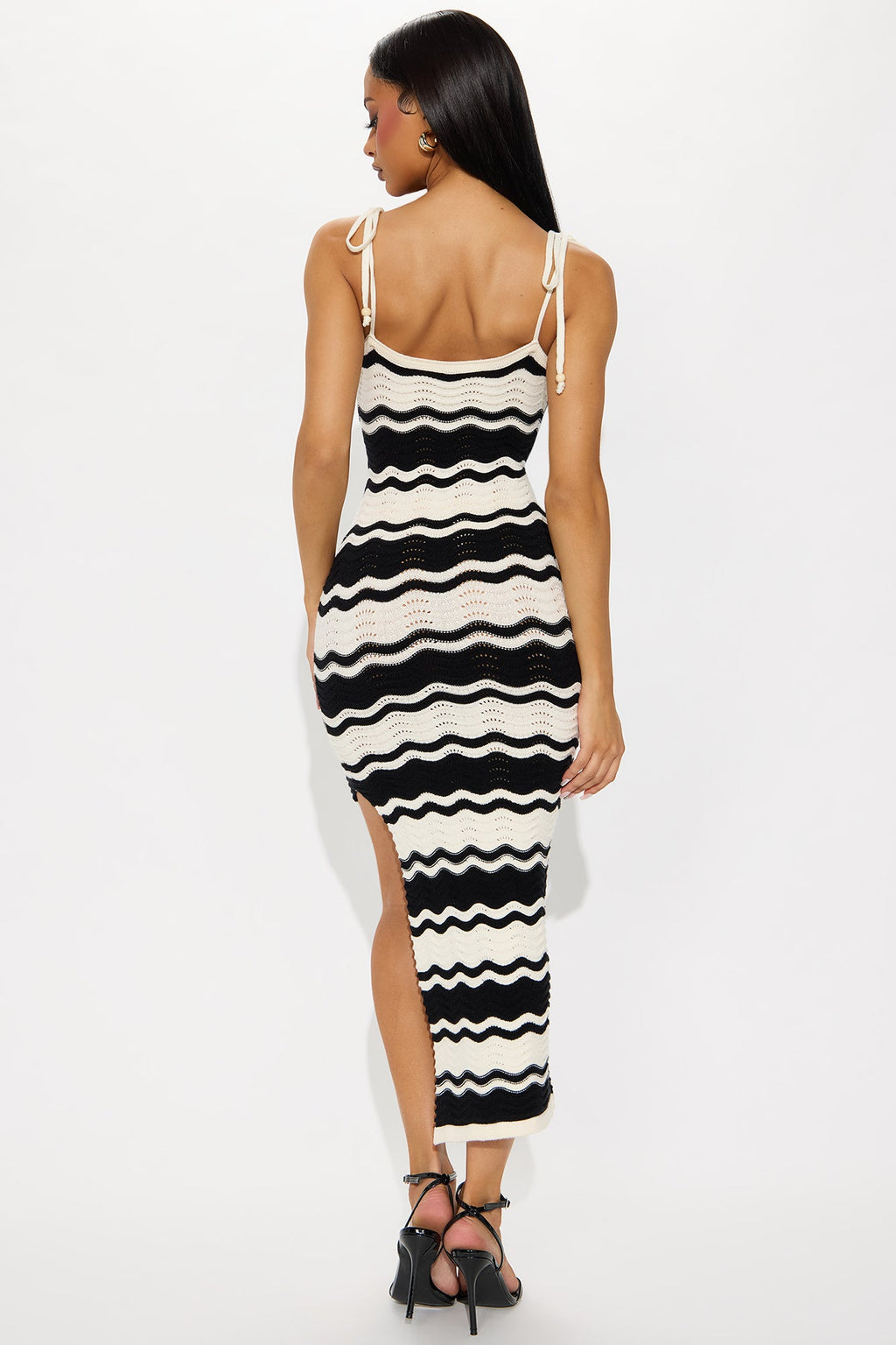 Sweet Sunset Crochet Maxi Dress - Black/combo