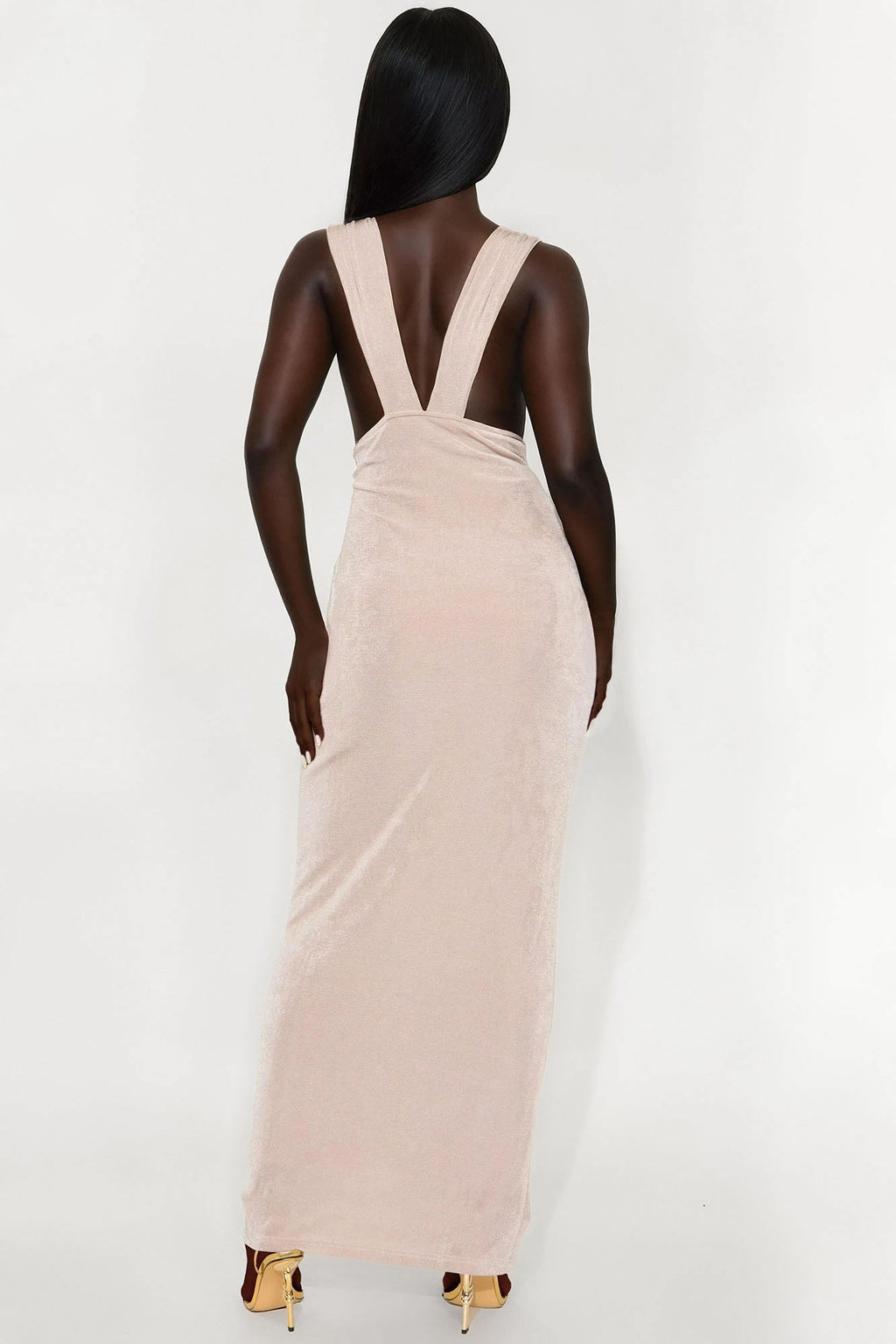 Lynette Slinky Maxi Dress - Stone