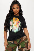 Black And Proud Graphic Tshirt - Black