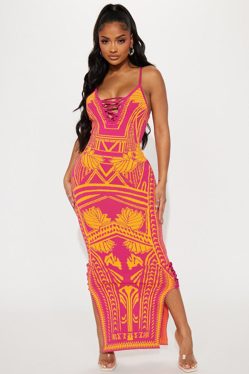 Bad Gal Bandage Maxi Dress - Pink