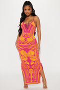 Bad Gal Bandage Maxi Dress - Pink