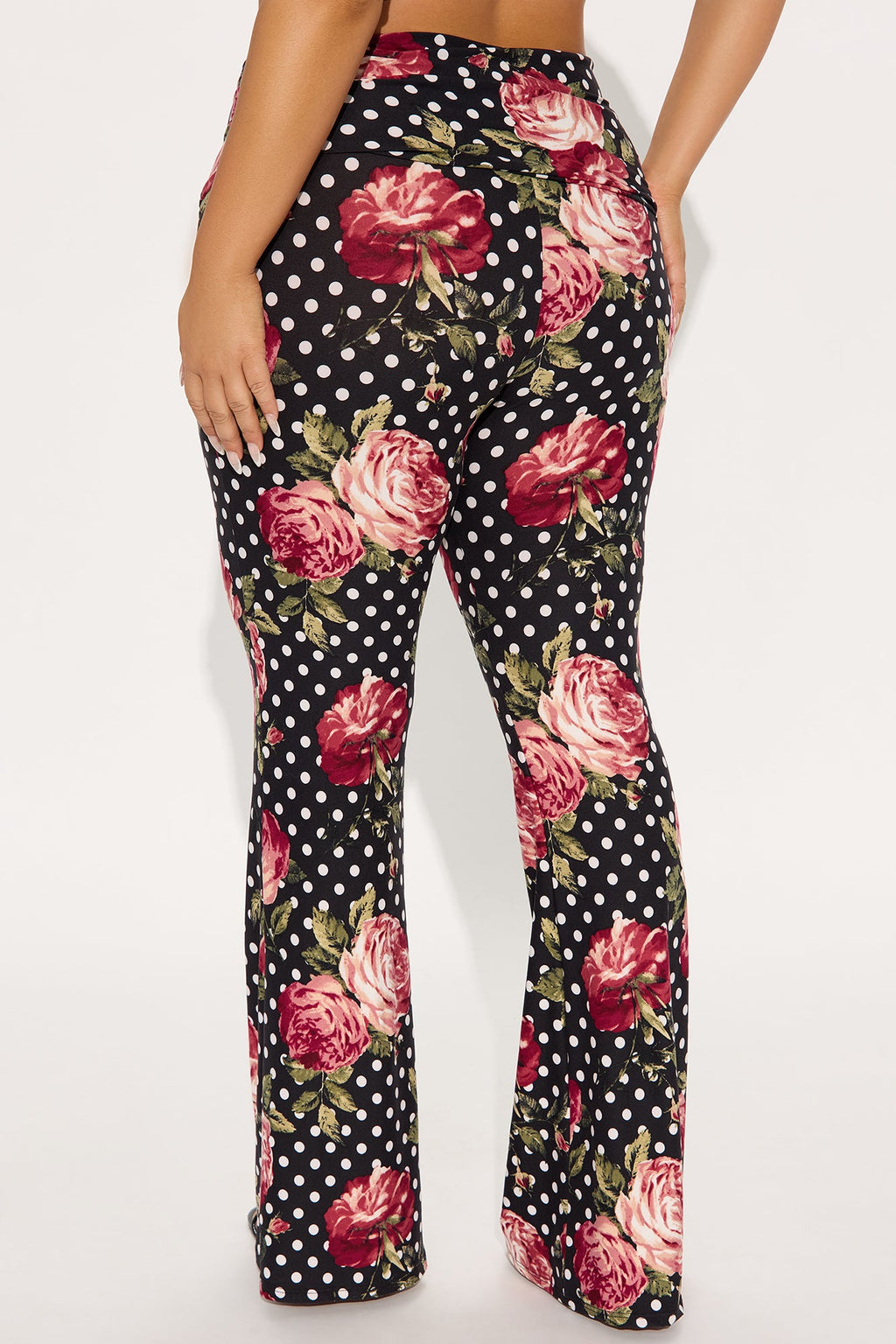 Kenley Polka Dot Flare Pant - Black/combo